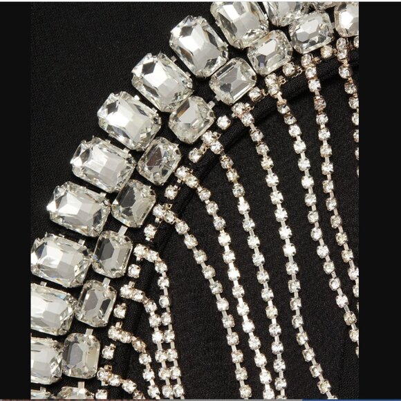 Cinq à Sept Sammy Rhinestone Fringe Midi Dress - Picture 10 of 16